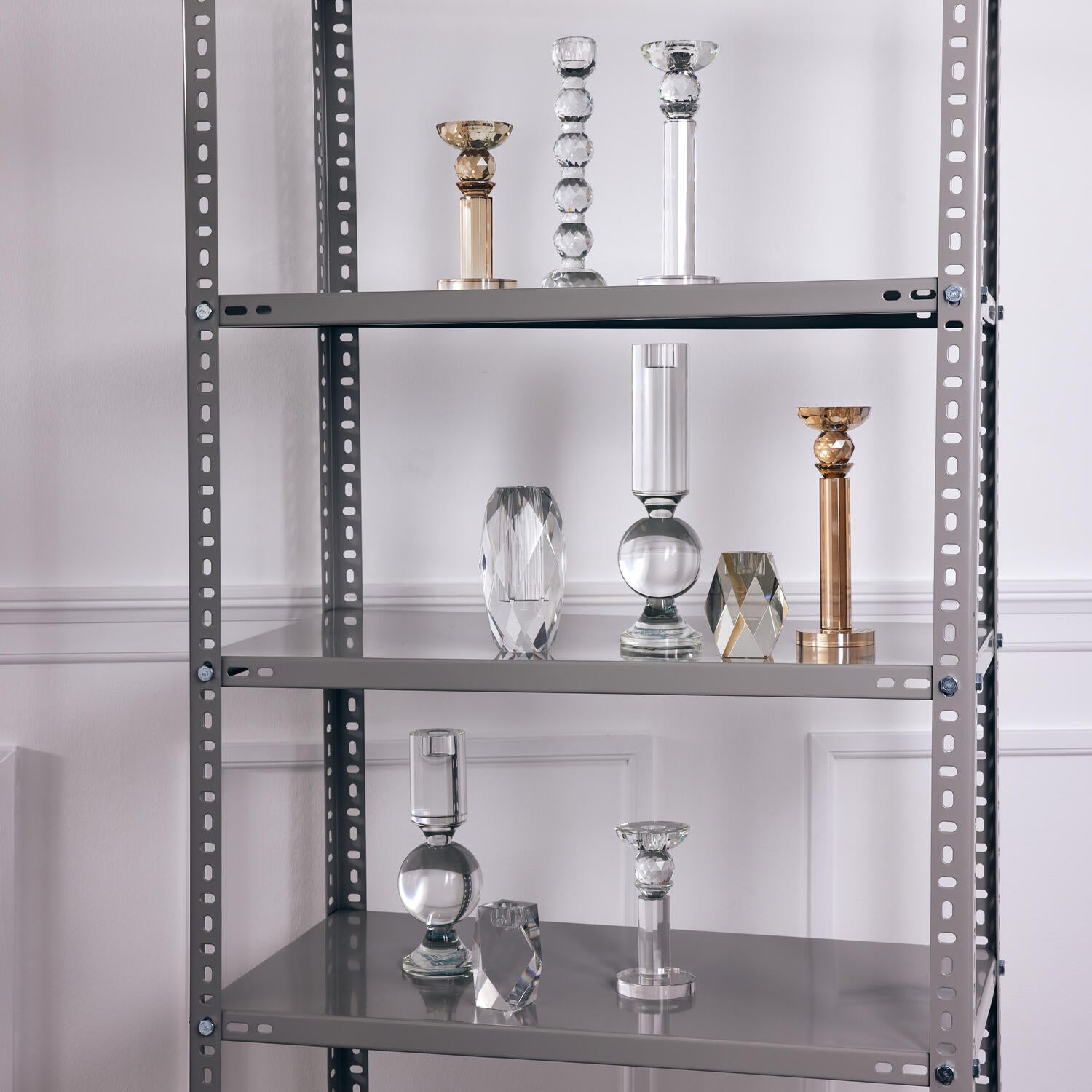 Sirene lysestage, klar - H: 30,5 cm.